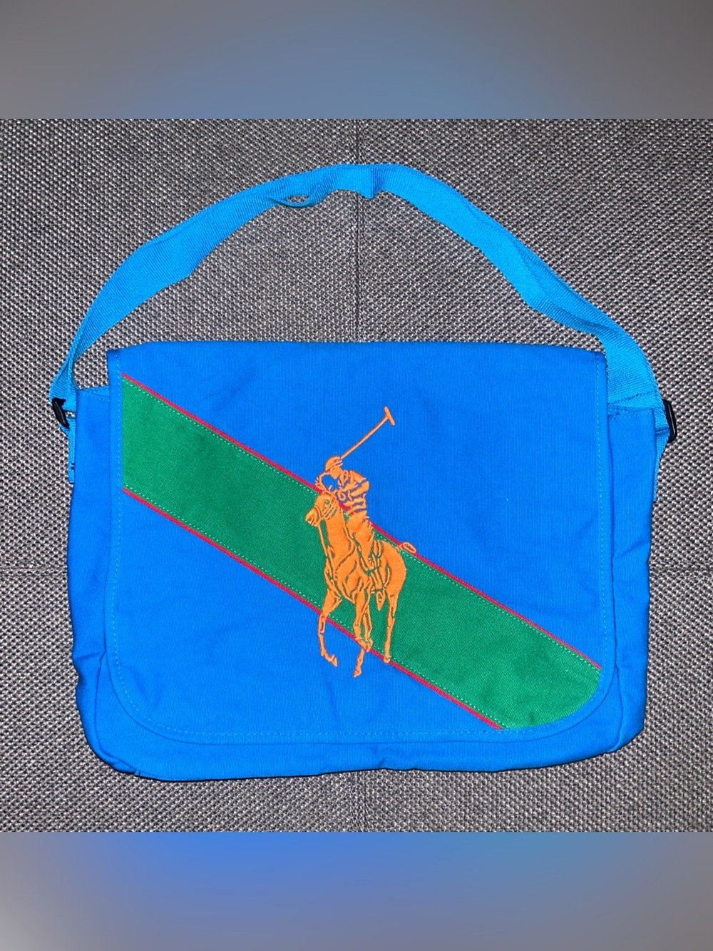 Rare Vintage Polo Ralph Lauren Big Pony Messenger Bag